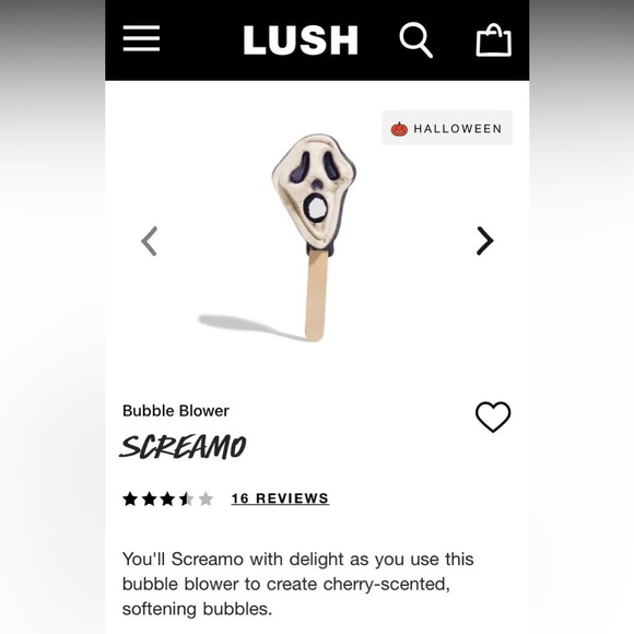 RARE LUSH COSMETICS HALLOWEEN 2021 SCREAMO (Ghostface) BUBBLE BLOWER - Picture 6 of 8